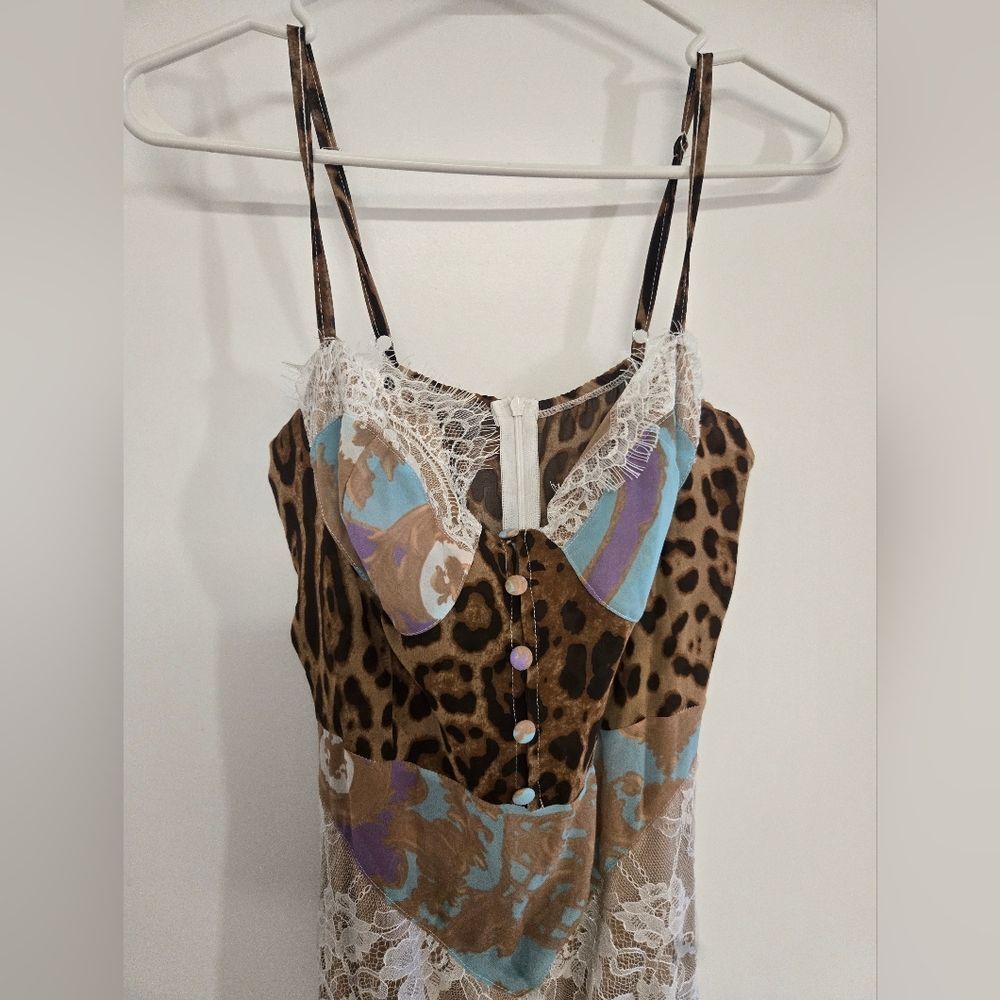 Sheer Multi Pattern Maxi Dress - image 4